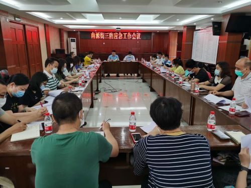 街班子成员,各科室部门负责人,各社区居委会主任共38人参加会议