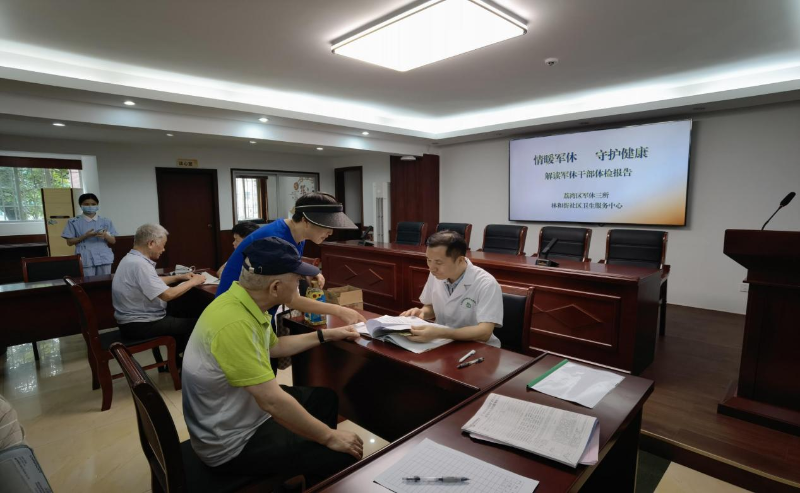 图：社区医生向军休干部解读体检报告.png